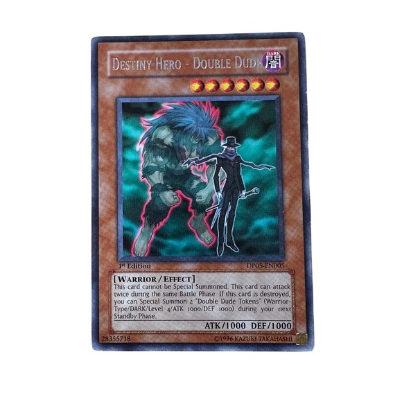 YuGiOh Destiny Hero Double Dude DP05-EN005 1st Edition Holo Foil Rare Card - Picture 1 of 2